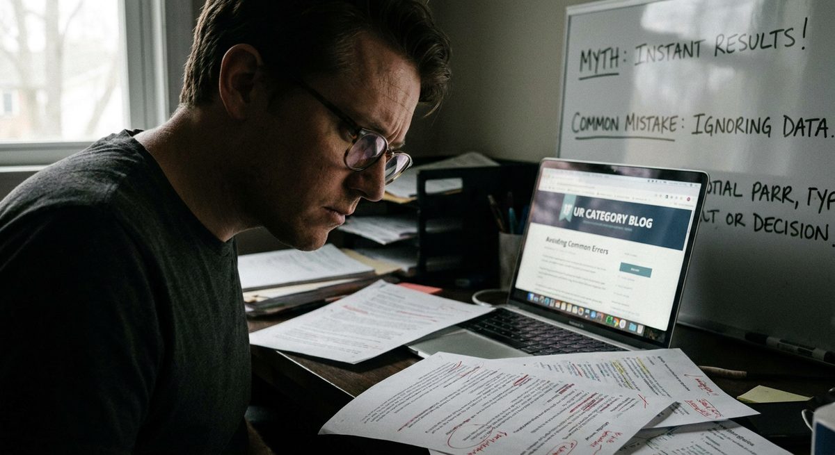 Photograph about Common Pitfalls and Misconceptions About Ur Category covering Frequent Mistakes People Make With Ur Category, Myths and Misconceptions Surrounding Ur Category, How to Avoid Common Errors When Using Ur Category showing focused concentration, moody office lighting. Blog: ur category. Candid editorial photo, natural light, 35mm lens, shallow depth of field.